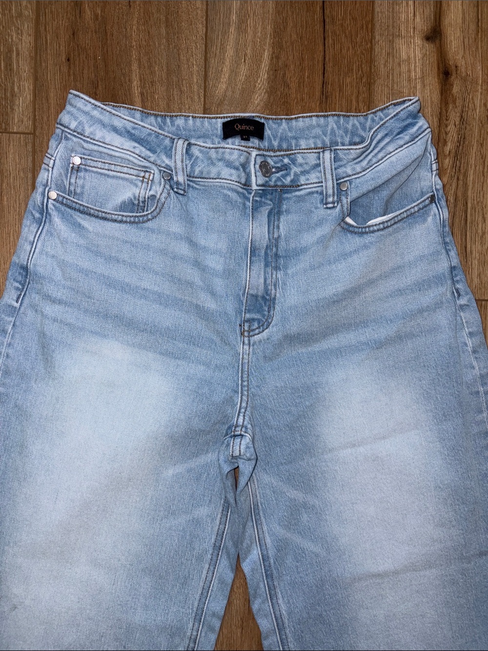 Quince cool blue Bella stretch barrel jeans - Picture 2 of 7